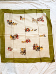 Horse and buggy scarf, 1970's