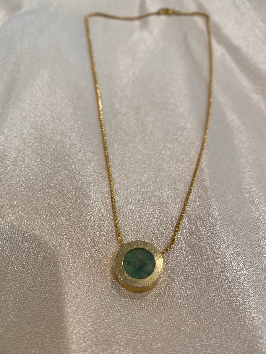 Aventurine Circle Pendant