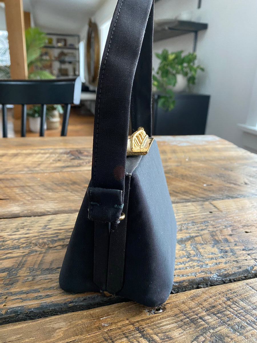 Tiny black box purse, 1950's