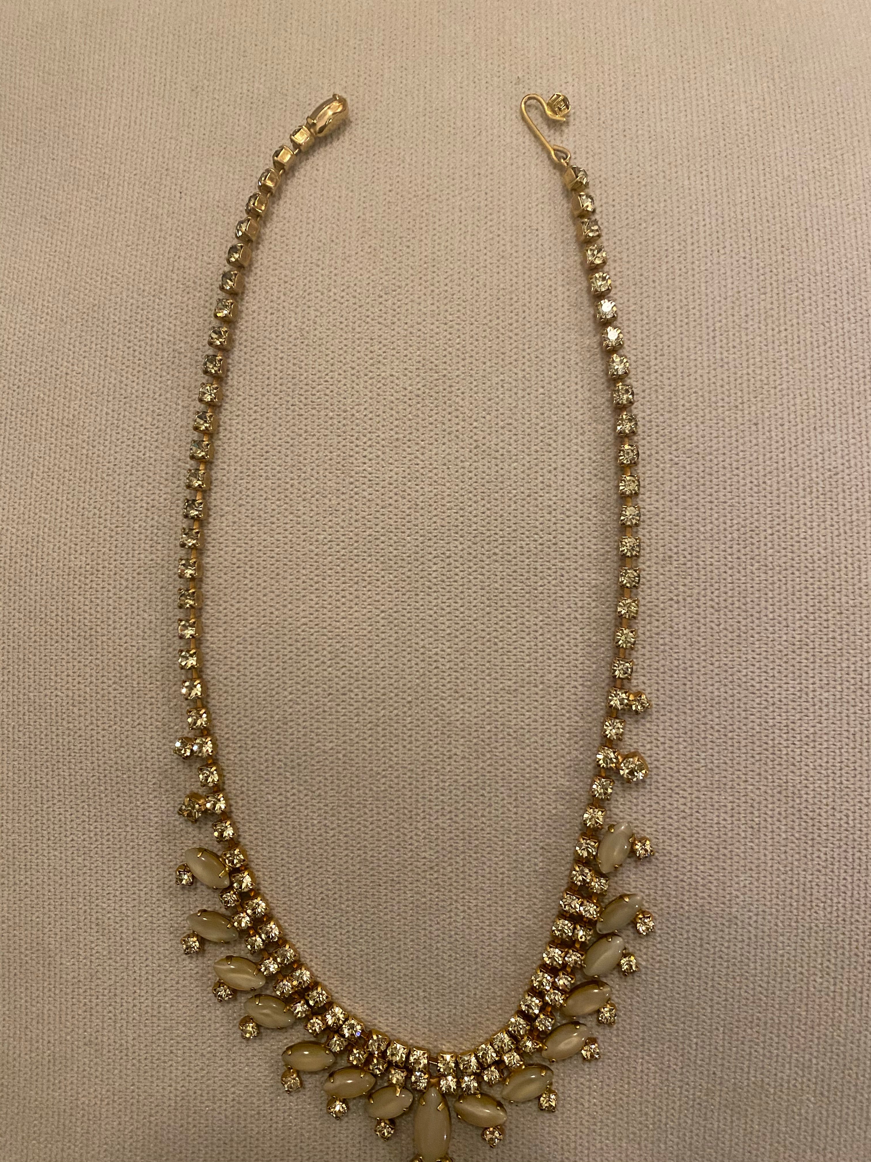 Sparkly drop necklace, 1950’s