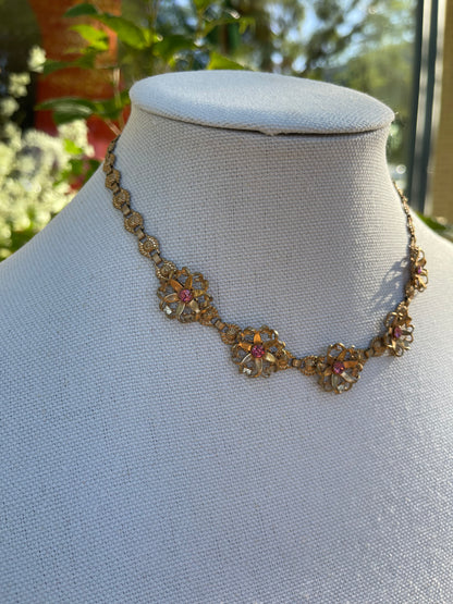 Antique Flower Necklace