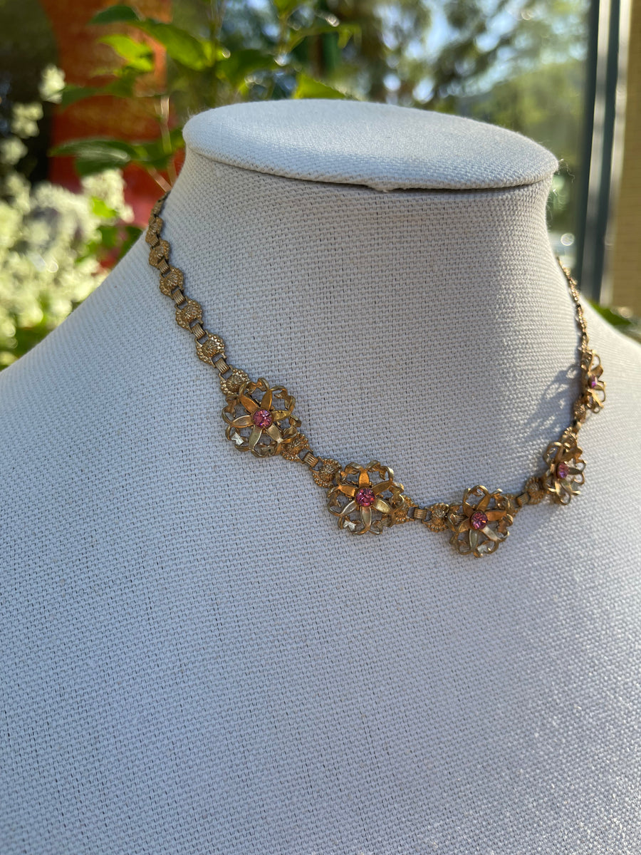 Antique Flower Necklace