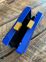 Royal Blue & Gold Box Clutch, 1960's