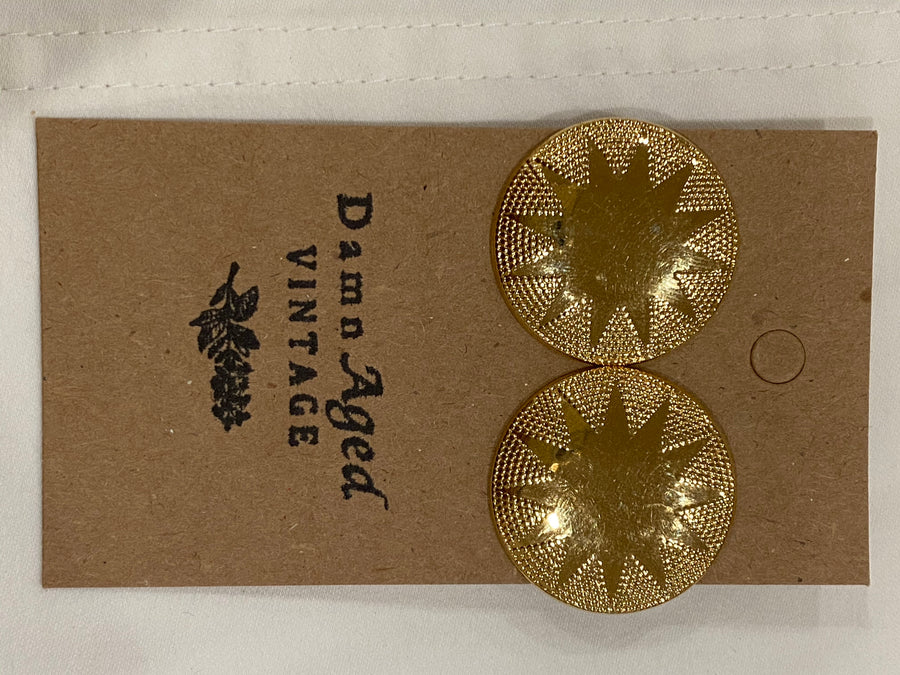 1970's Gladiator Shield Earrings