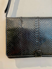 Black Snake Skin Handbag