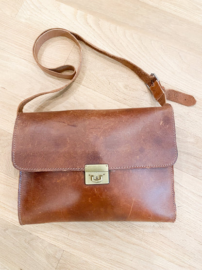 Leather Messenger Bag, 1970’s