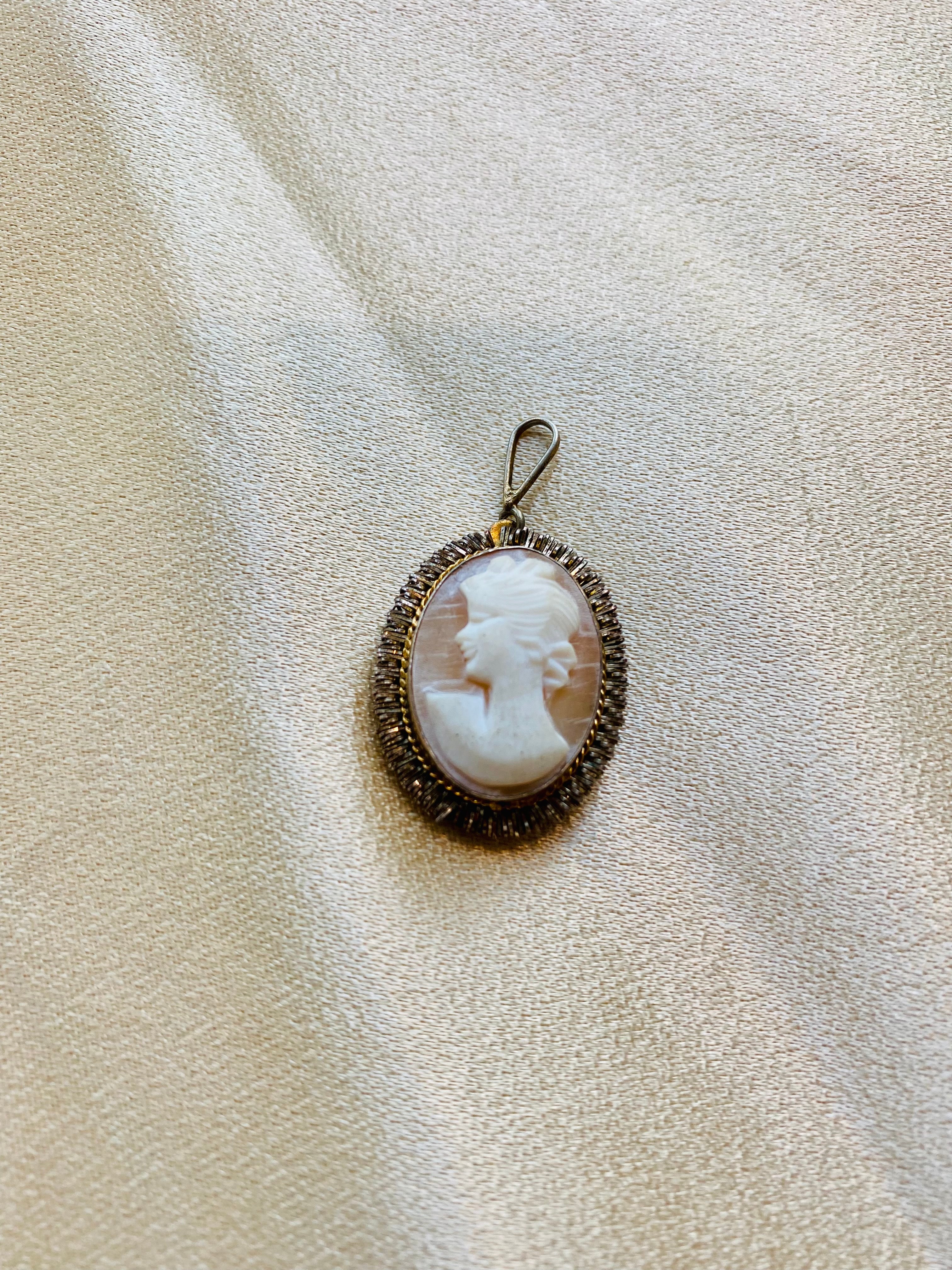 Cameo Pendant, 1960's