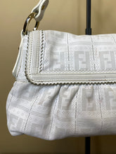 Load image into Gallery viewer, Fendi, Chef Flap Bag Perforated Zucca Leather Handbag, 3