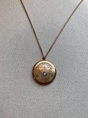 Yellow Gold Vintage Locket with Initials, 1920's