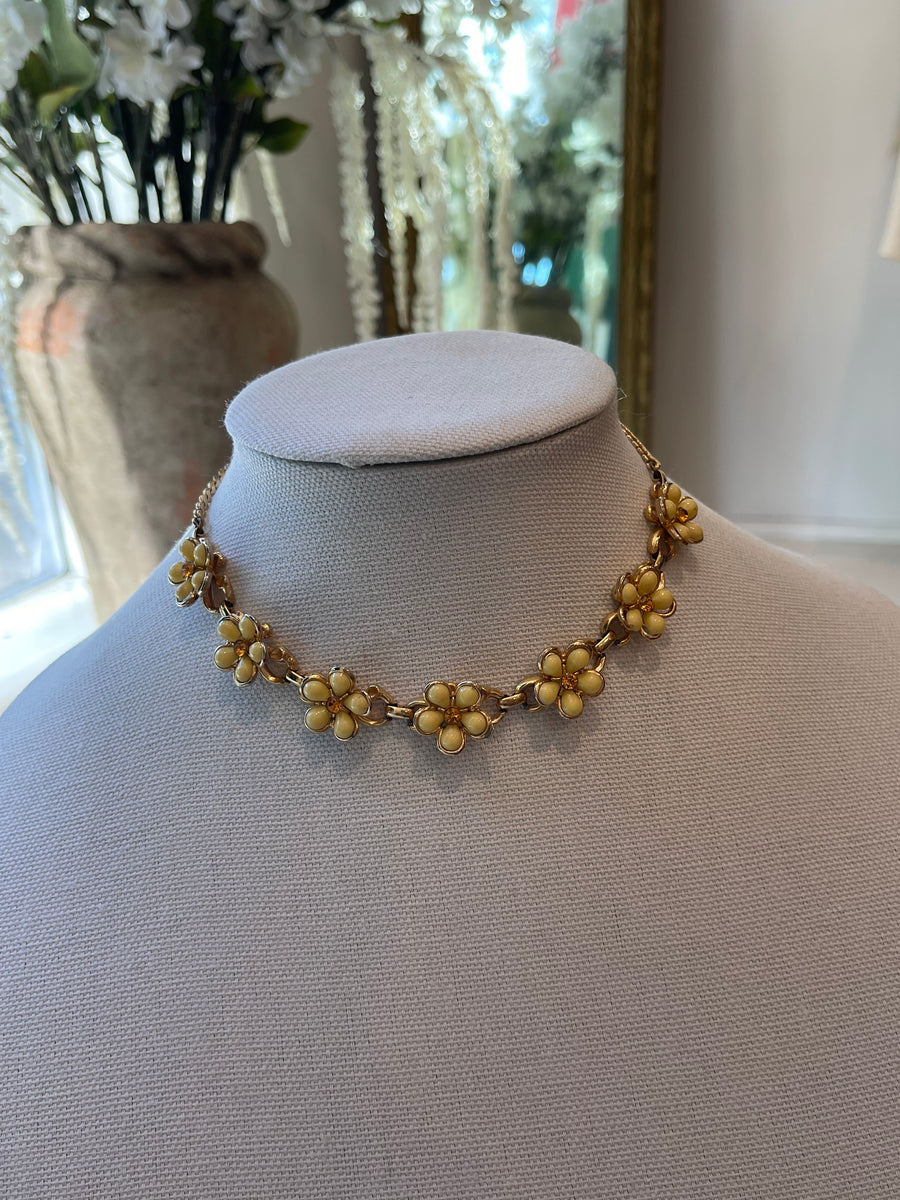 Yellow Flower Necklace, 1960’s