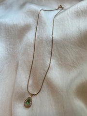 Green Teardrop Necklace