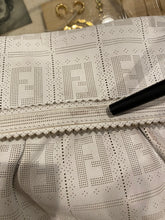 Load image into Gallery viewer, Fendi, Chef Flap Bag Perforated Zucca Leather Handbag, 3