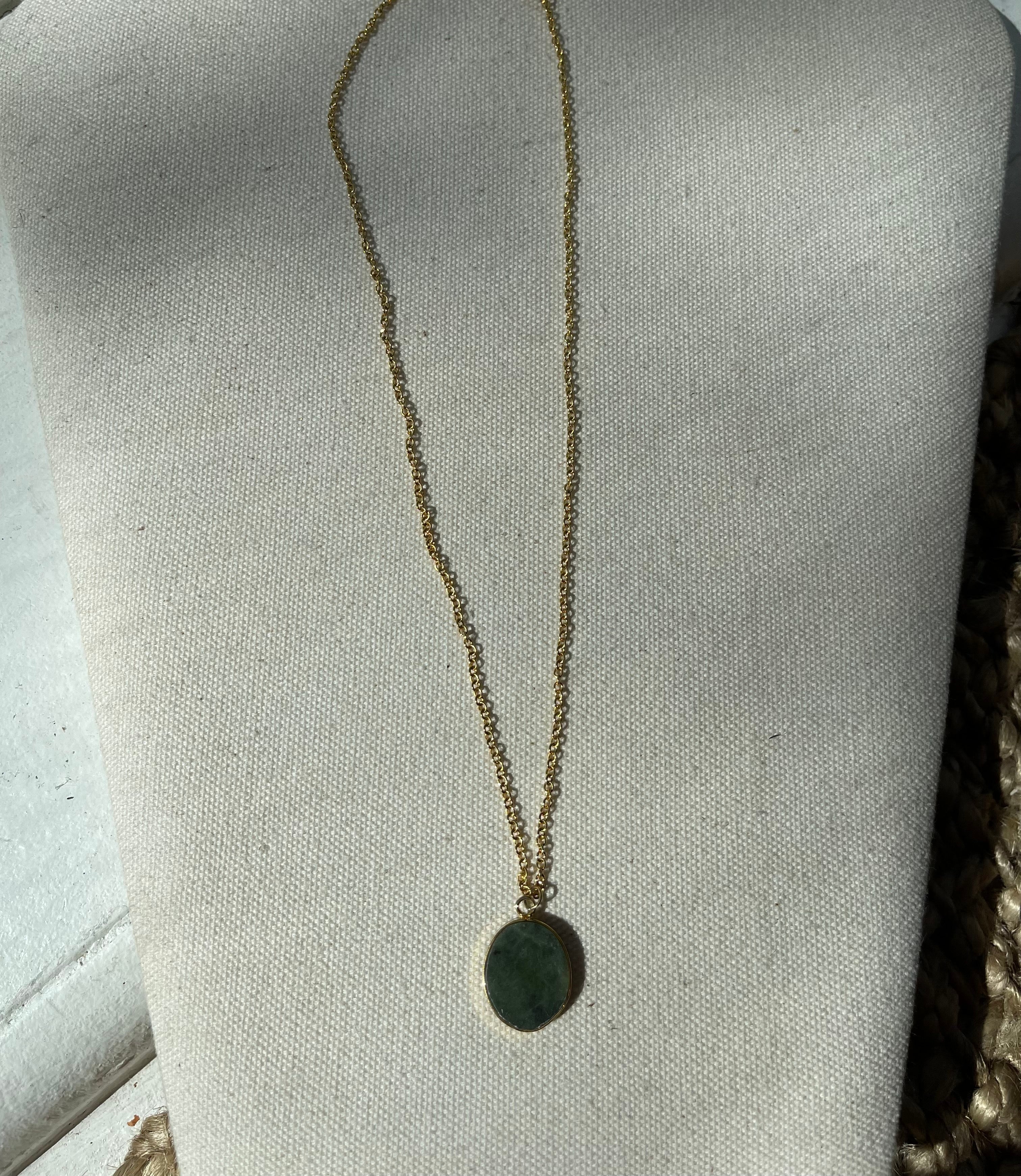 Jade Gold Necklace