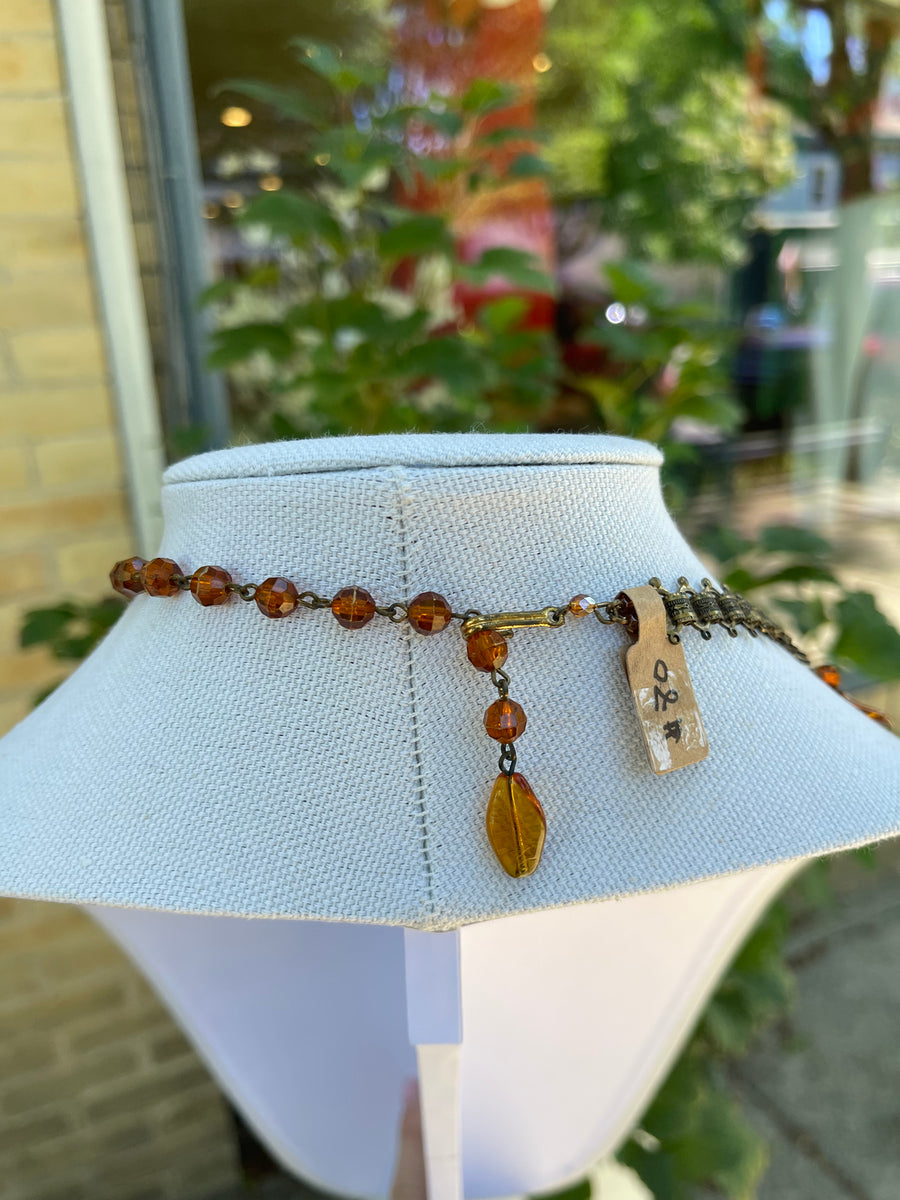 Amber Art Deco Necklace