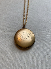 Vintage Initial Locket, 1920's