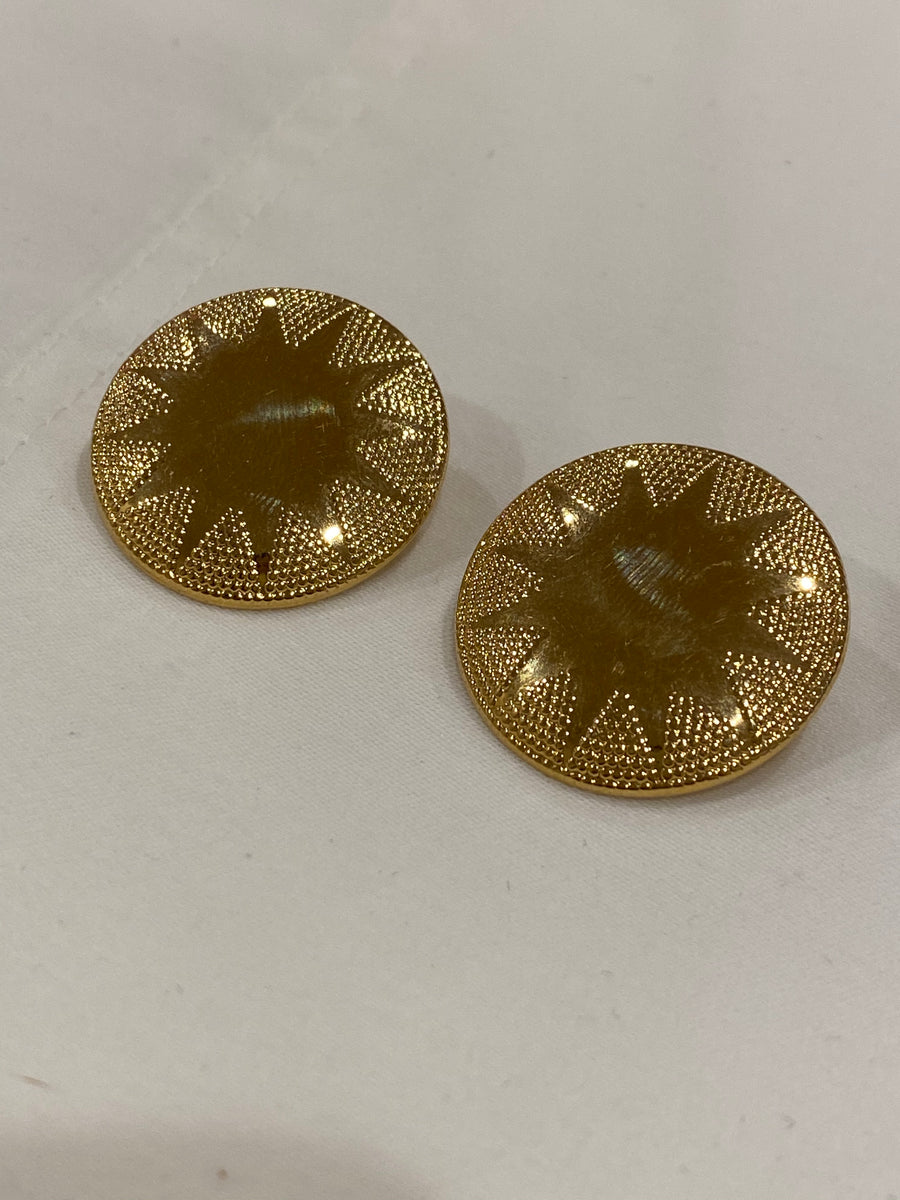 1970's Gladiator Shield Earrings