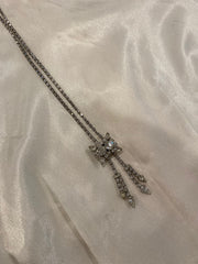 Rhinestone Bolo Tie Necklace