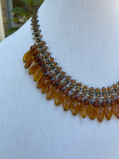 Amber Art Deco Necklace