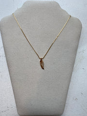 Gold Feather Necklace