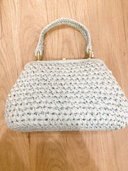 "It's in the Bag" Blue Woven Handbag