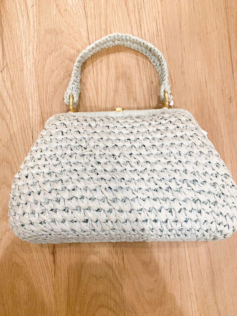 "It's in the Bag" Blue Woven Handbag