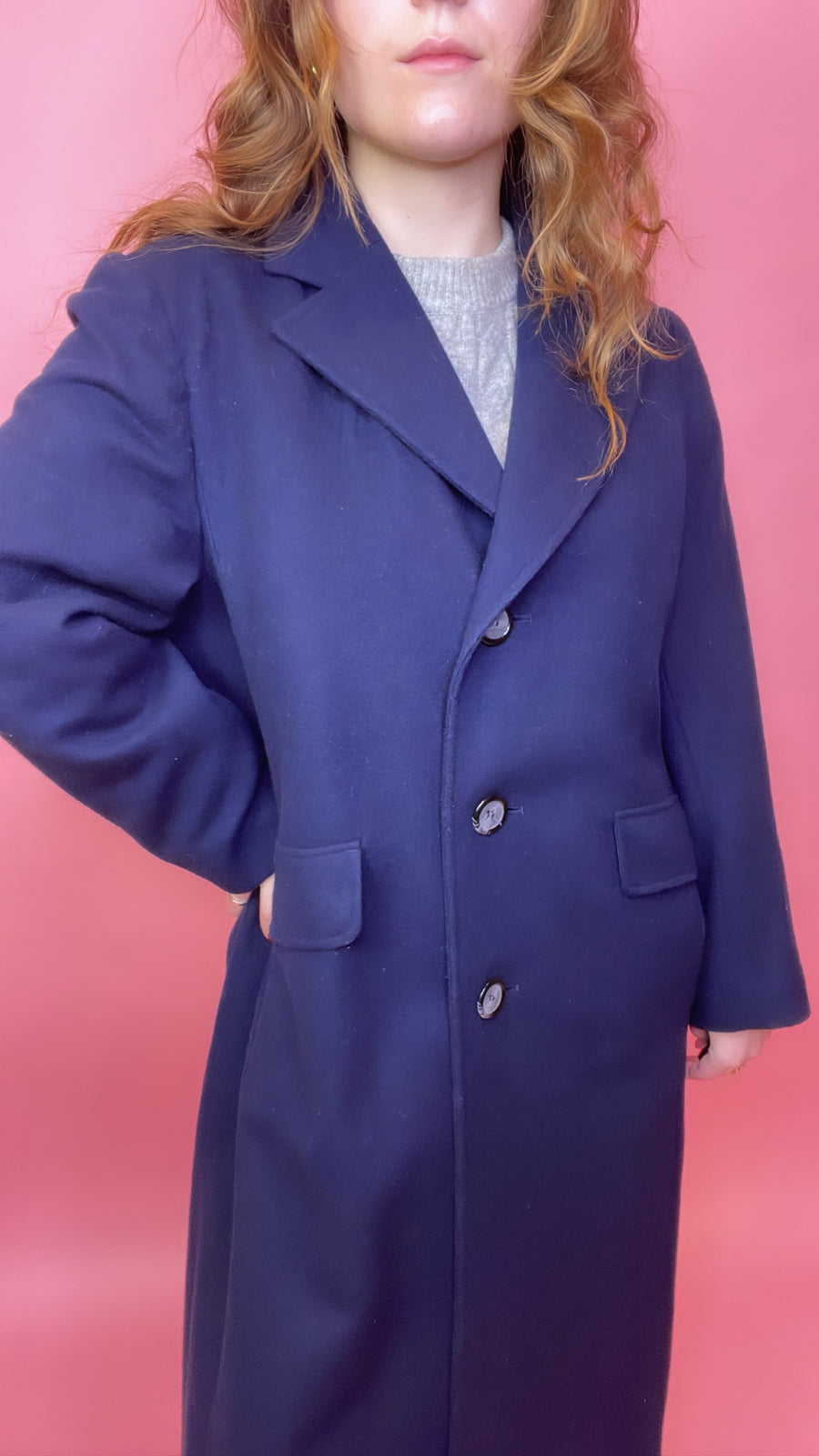 Marino Navy Coat, 1970's