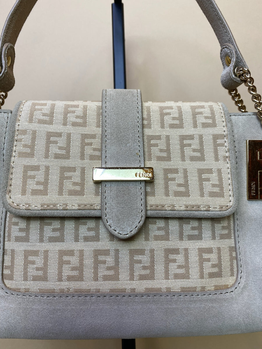 Fendi, Zucchino Suede Pochette, 21