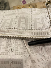 Load image into Gallery viewer, Fendi, Chef Flap Bag Perforated Zucca Leather Handbag, 3