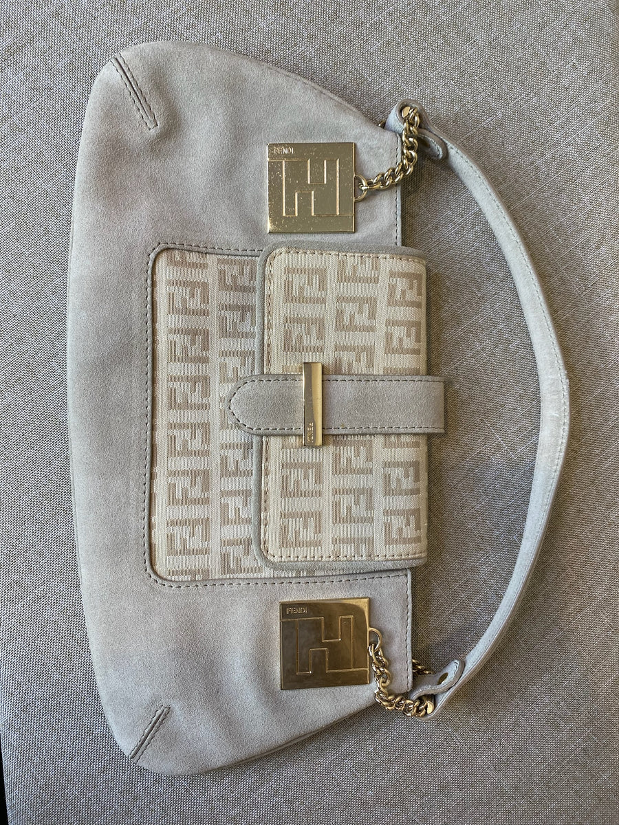 Fendi, Zucchino Suede Pochette, 21