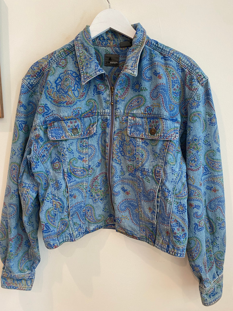 Paisley Denim Jacket, 1980's