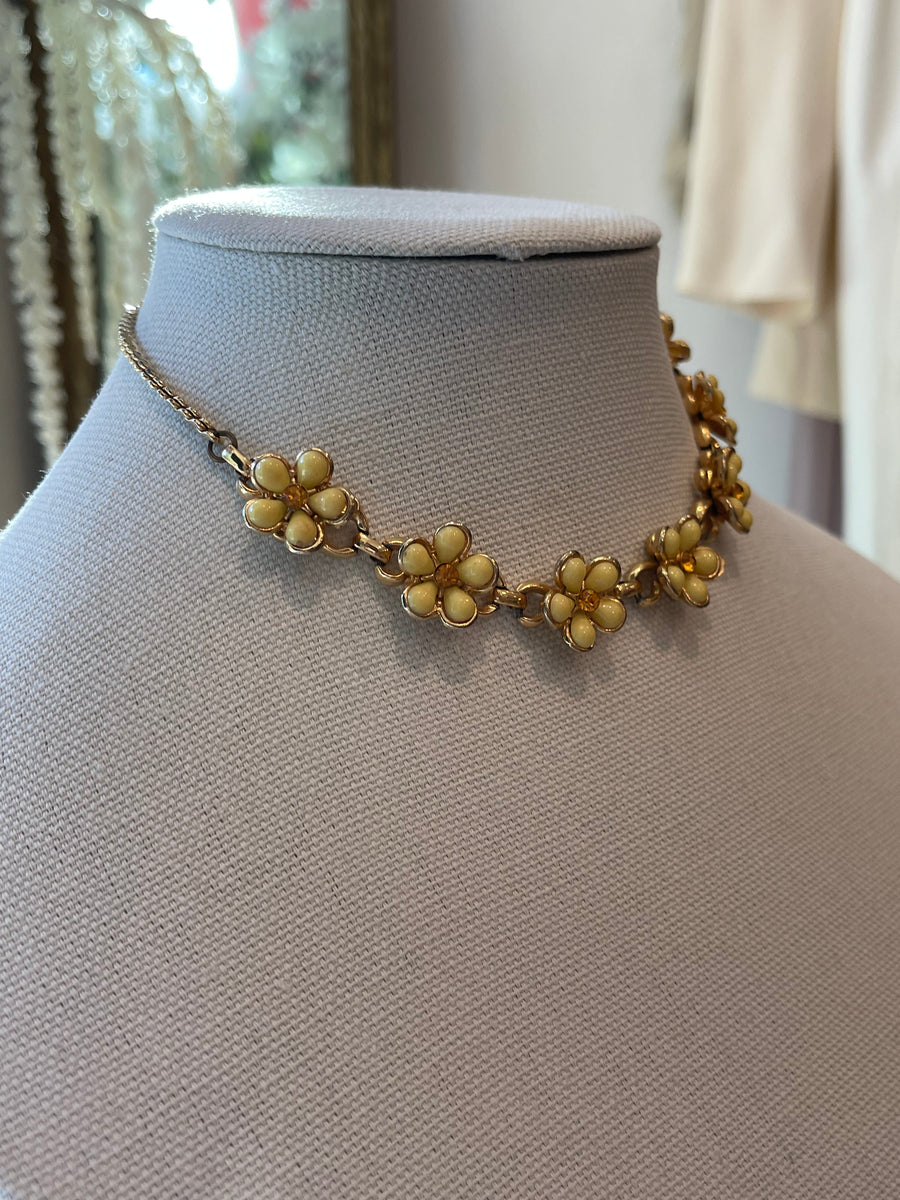 Yellow Flower Necklace, 1960’s