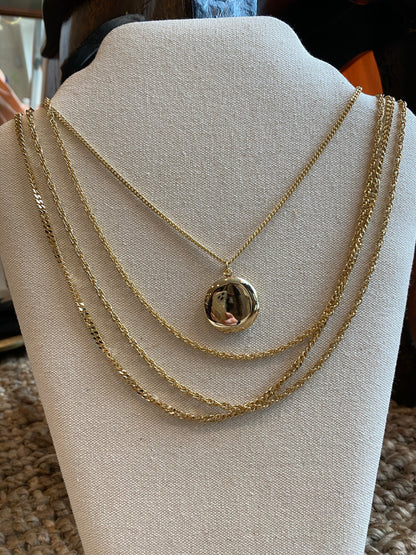 Four Layer Locket Necklace, 1960's