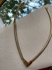 Pointed Herringbone Necklace, 1970's