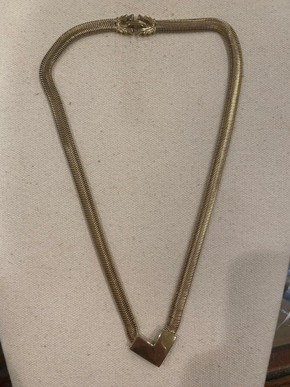 Pointed Herringbone Necklace, 1970's