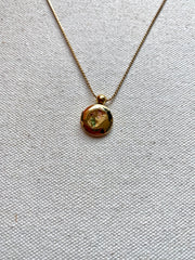 Tiny Gold Floral Locket