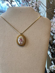 Floral Cameo Necklace