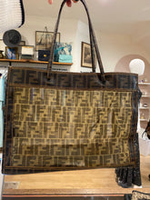 Load image into Gallery viewer, Fendi, Brown Zucca Mesh Tote, 24