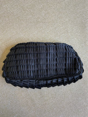 Fendi, Rhinestone Black Satin Clutch, 8