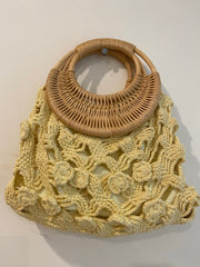 Buttercream Yellow Crochet Handbag