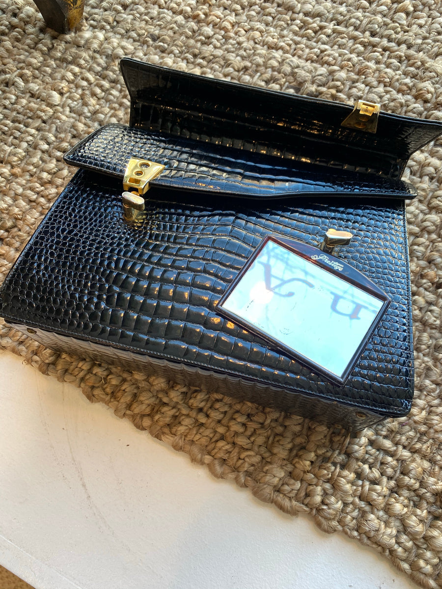 Black Crocodile Purse