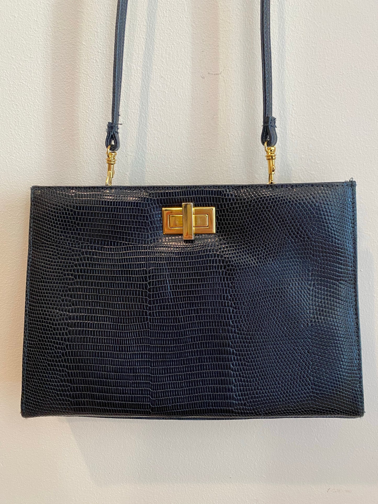 Faux snake skin crossbody with removable strap