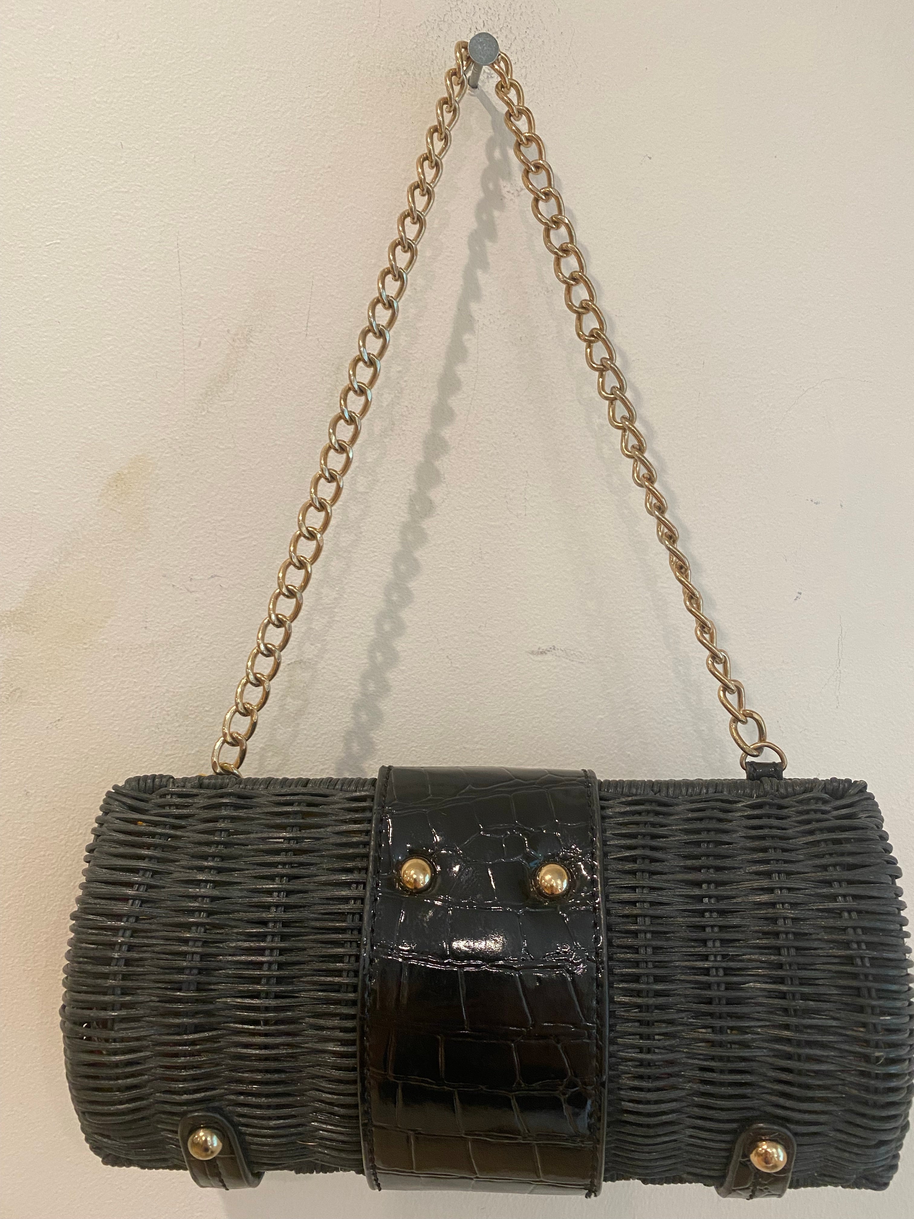 Black Wicker Bag