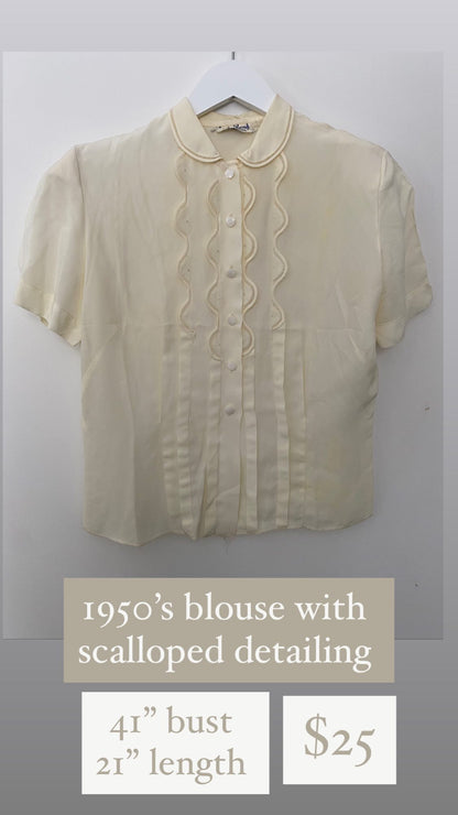 1950’s scalloped blouse