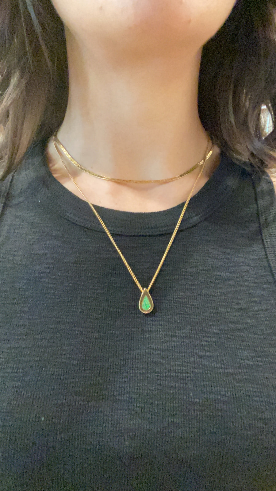 Green and gold necklace