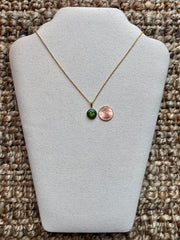 Emerald Floral Locket Necklace