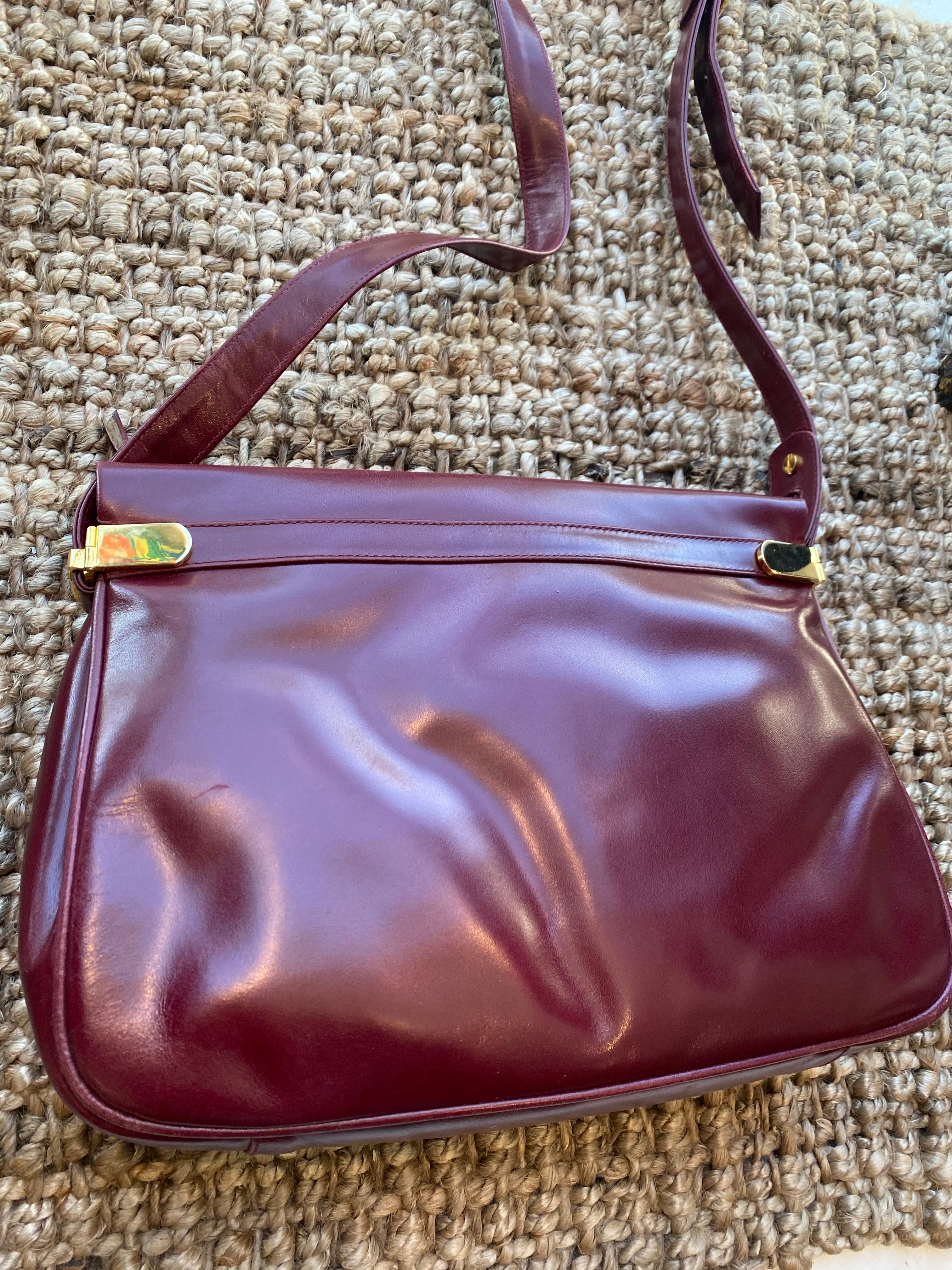 Oxblood Messenger Handbag