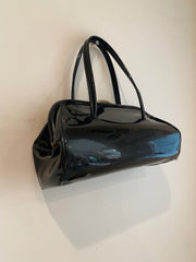 Black Patent Leather Bag, 1950's