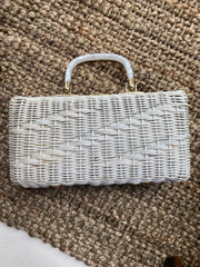 White Wicker Bag, 1960's