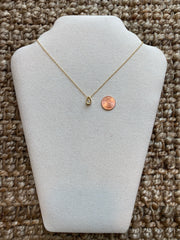 Tiny Crystal Drop Necklace