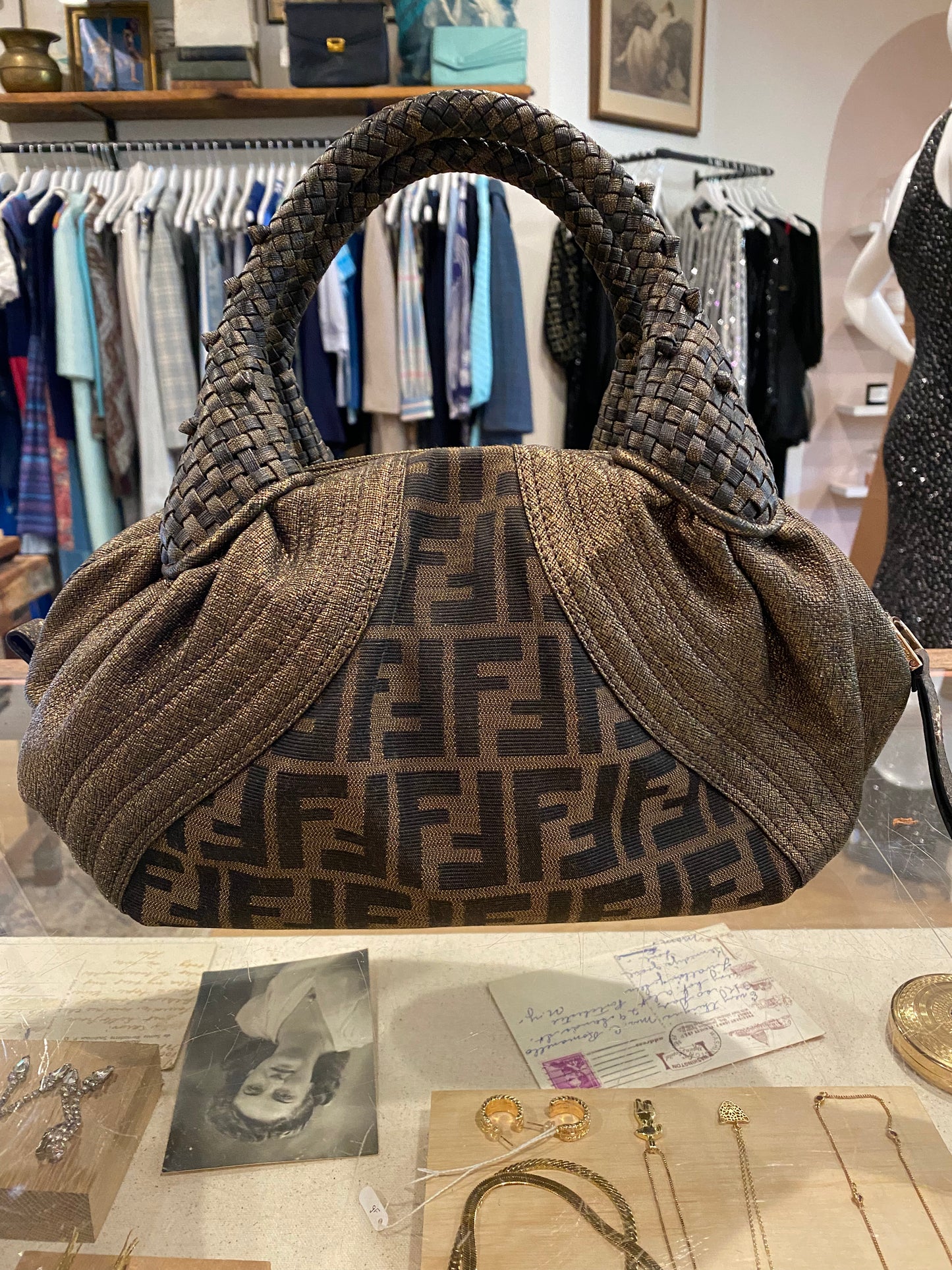 Fendi, Bauletto Spy Zucca Bronze handbag, 20